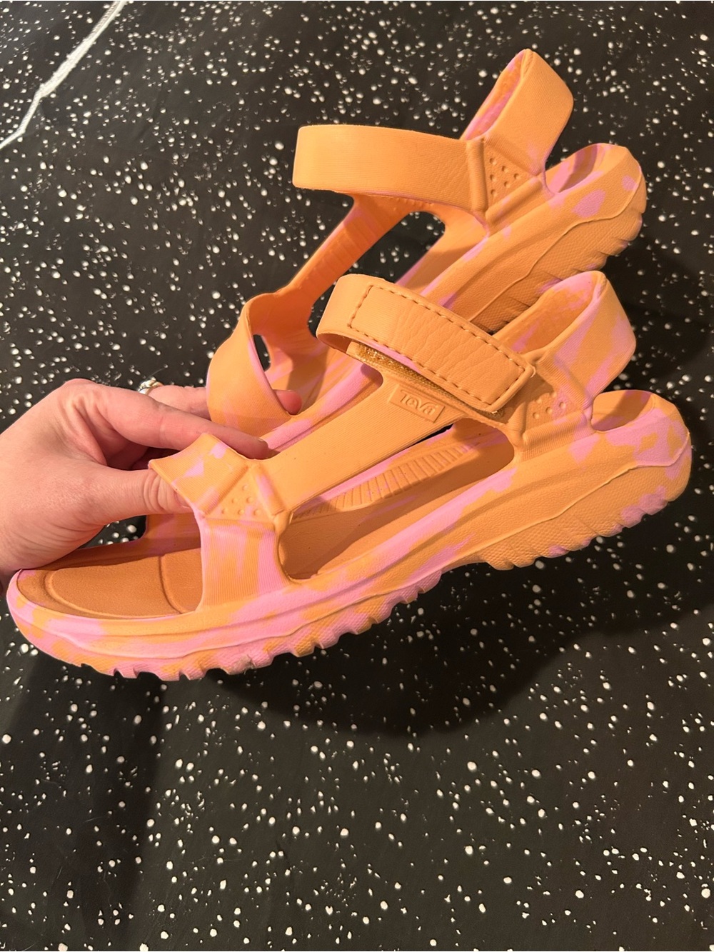 Teva Hurricane Drift Orange and Pink Outdoor Sport Sandals